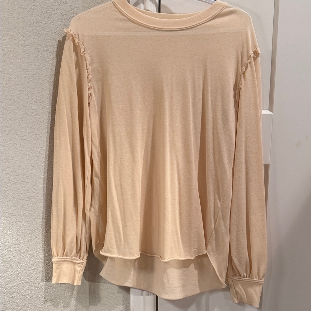 LA MIEL Soft Beige Long Sleeve Top